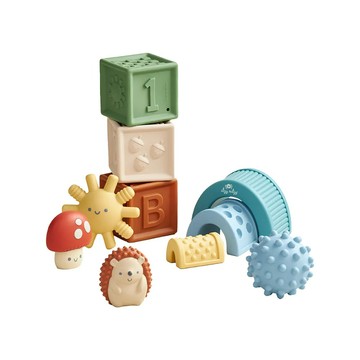 軟Q繽紛感統玩具10件組  Itzy Ritzy 多色  1組