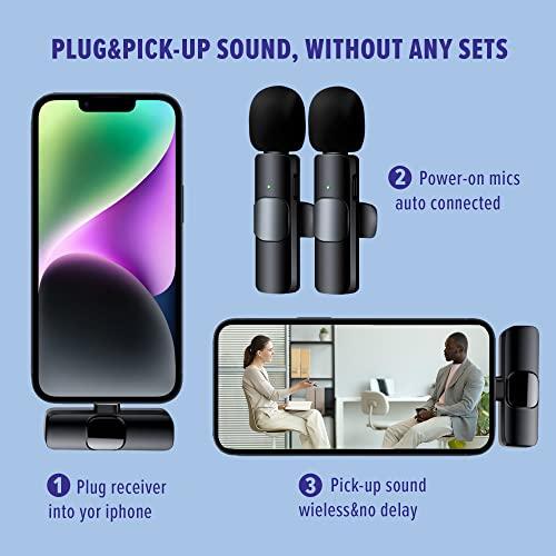Wireless Microphones 2Pcs Microphone for iPhone Mini Microphon 並行輸入