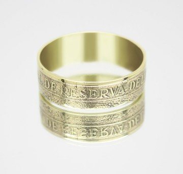 秘魯硬幣戒指 10 鞋底 1978-1983 男士硬幣戒指女士硬幣戒指