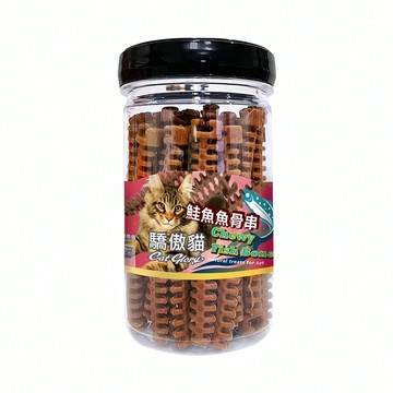 Cat Glory 驕傲貓 嚼嚼魚骨串罐裝 貓咪天然零食  鮭魚味  150g  1罐