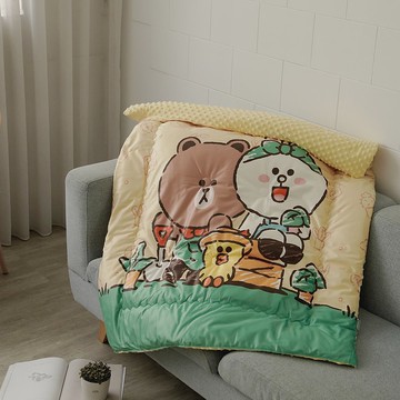 正版卡通授權/LINE FRIENDS-小園丁/泡泡兒童暖絨被-100x120cm