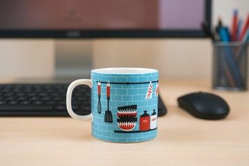 英國Rayware 北歐家庭廚房佈景風格設計馬克杯(藍色)