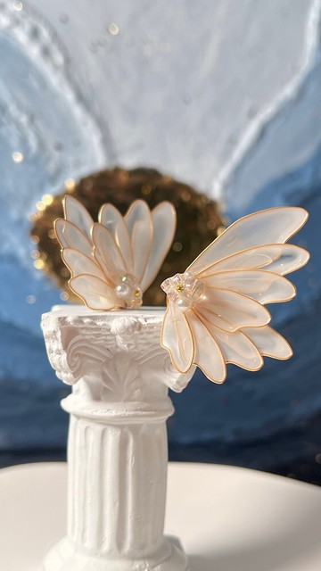 盤旋之翼 / 重羽 - 白晝 / 抗敏針 / 翅膀貼耳耳環