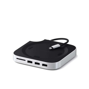 設備-Mac Mini Satechi Mac Mini M4 Studio & Hub 擴充埠 - 銀色 (ST-GNMMES / 支援 SSD 擴充)