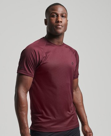 Superdry Men's Men's Sport Train Active Short Sleeve Top Purple / Fig - Size: L