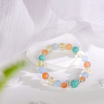 [快速出貨]【石之王】四季 | 秋籟  (膠花/紅紋瑪瑙/橙月光)