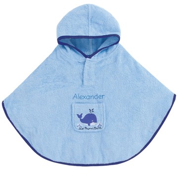 英國 JoJo Maman BeBe 嬰幼兒/兒童游泳浴巾_小鯨魚_JJH9841