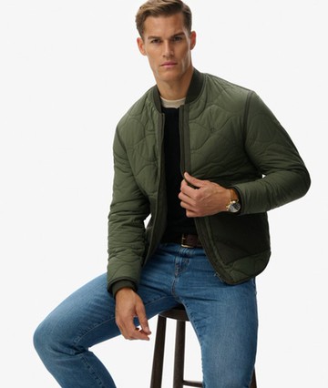Superdry Men's Military Liner Jacket Green Size: XL