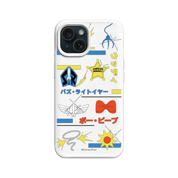 iPhone 15 SolidX 白 - 迪士尼-玩具總動員 Toy Story - 玩具總動員 - 徽章