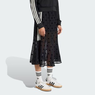 Adidas 愛迪達 Skirt KV1177 女 透薄波點半截裙 黑 亞版