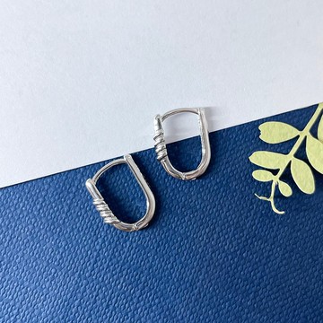 ::螺旋爬梯:: 純銀針式耳扣 \ 可維修店家