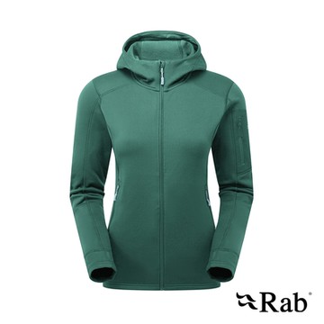 【RAB】Women s Modulus Hoody 快乾排汗彈性保暖連帽外套 女款 尤加利綠 #QFG16