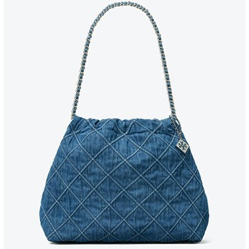 TORY BURCH  純色羊皮格紋鏈條手提單肩包 159265(預購)~【 購物節優惠 ★ 菲尼斯 國際精品 3折起 】  女神手袋