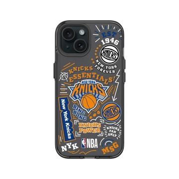 iPhone 15 Clear 酷墨灰 - NBA - 塗鴉系列-紐約尼克 New York Knicks - Graffiti