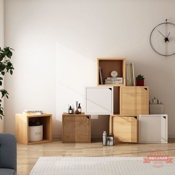 書架家用書柜日式矮玄關客廳落地隔斷柜實用型藝術感靠墻矮柜柜子