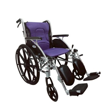 【輪椅】鋁製18吋座寬 可拆腳折背骨科輪椅B款｜輕量輪椅、骨科腳、可折背、鋁合金、可收納、長照補助、可調腳靠、透氣網墊、安全帶、骨盆帶