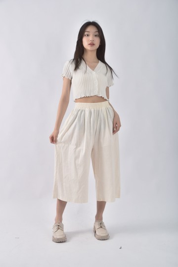 (S) 高腰質感杏色長褲