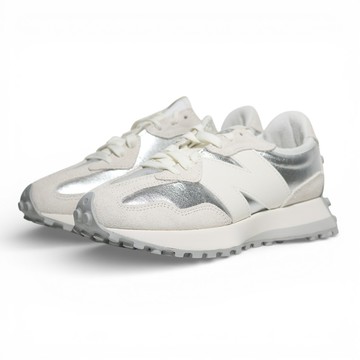 NEW BALANCE 休閒鞋 NB 327 米白銀 復古鞋 女 WS327GLA
