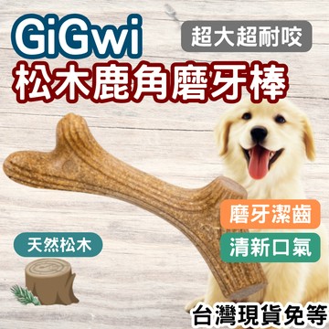 【🚀台灣現貨快速出貨🚀】GiGwi松木磨牙棒 磨牙棒 鹿角潔牙棒 鹿角潔牙玩具 造型潔牙玩具 松木潔牙 狗玩具 鹿角磨牙
