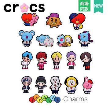 ✨台灣出貨✨ 新款手機殼貼片 diy創意配件 鞋花 BTS男孩周邊鞋扣 平面裝飾貼