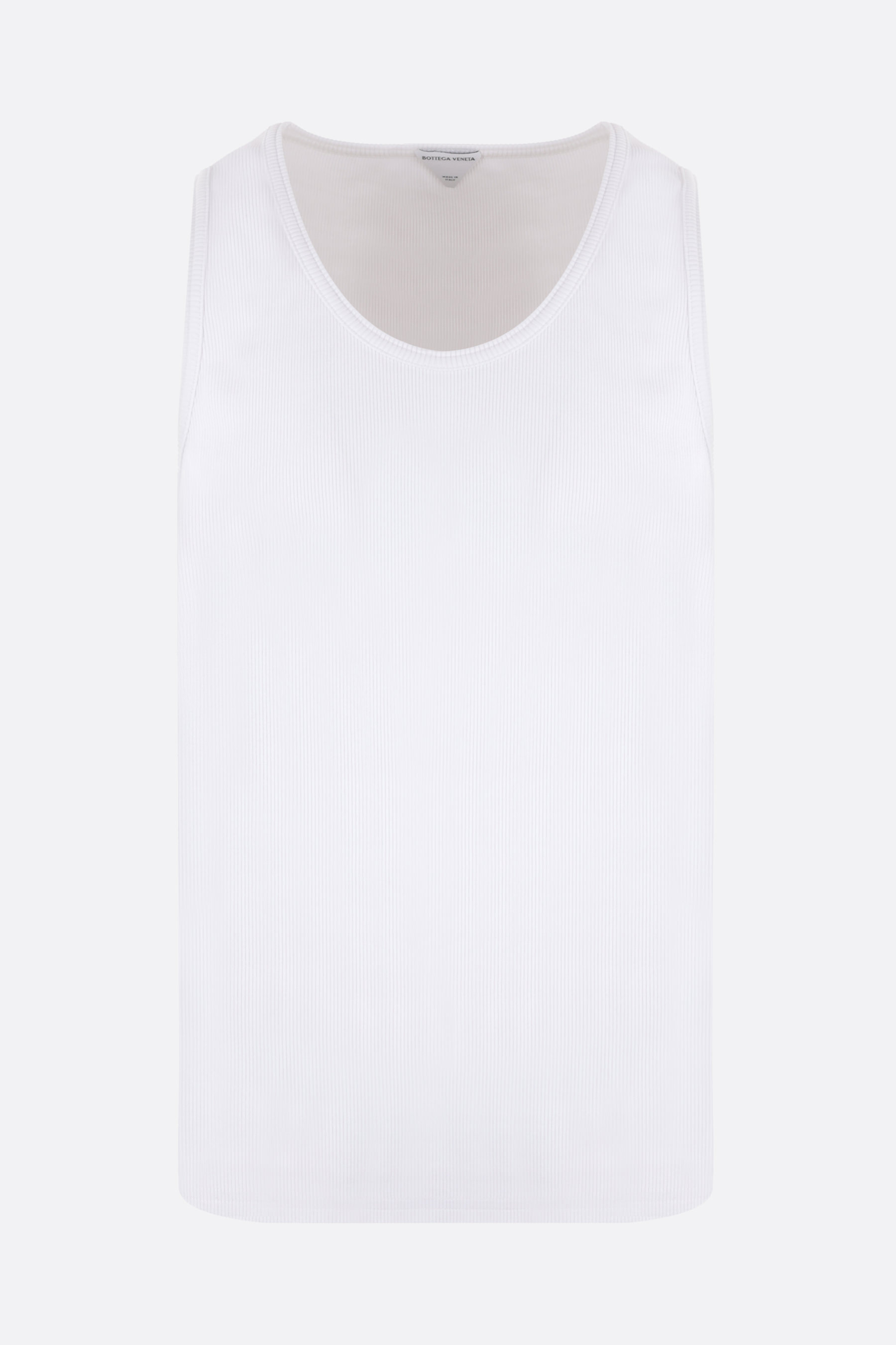 BOTTEGA VENETA ribbed stretch knit cotton tank top Man