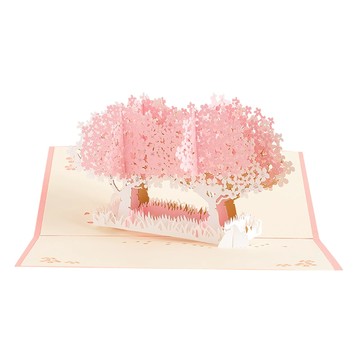 Ieum Dream 櫻花結局 3D立體彈出卡片  粉色 + 白色  1個