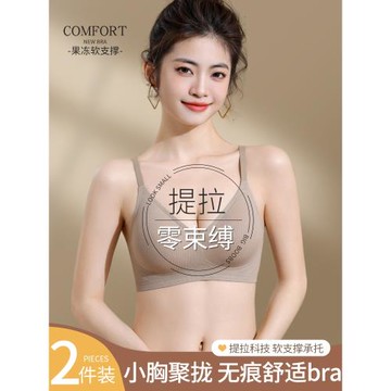 舒適無痕內衣女小胸聚攏軟支撐文胸吊帶美背收副乳上托防下垂胸罩