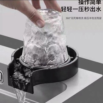 【神器】加長加厚擺攤按壓自動洗杯器 廚房商用 奶茶店 新款高壓洗杯器 洗杯神器 自動洗杯機 按壓式洗杯器