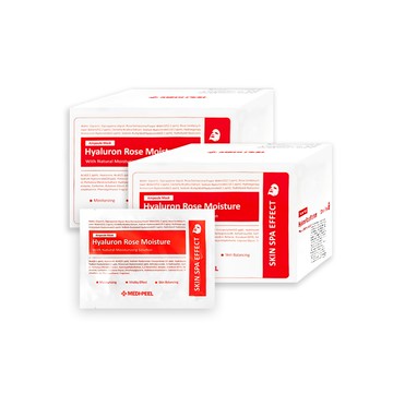 (2盒)韓國MEDI-PEEL-玻尿酸複方滋潤精華面膜-玫瑰紅標30mlx50片/盒