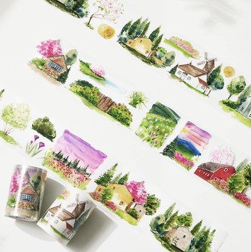 與春有約 PET 和紙膠帶 模切 5米卷