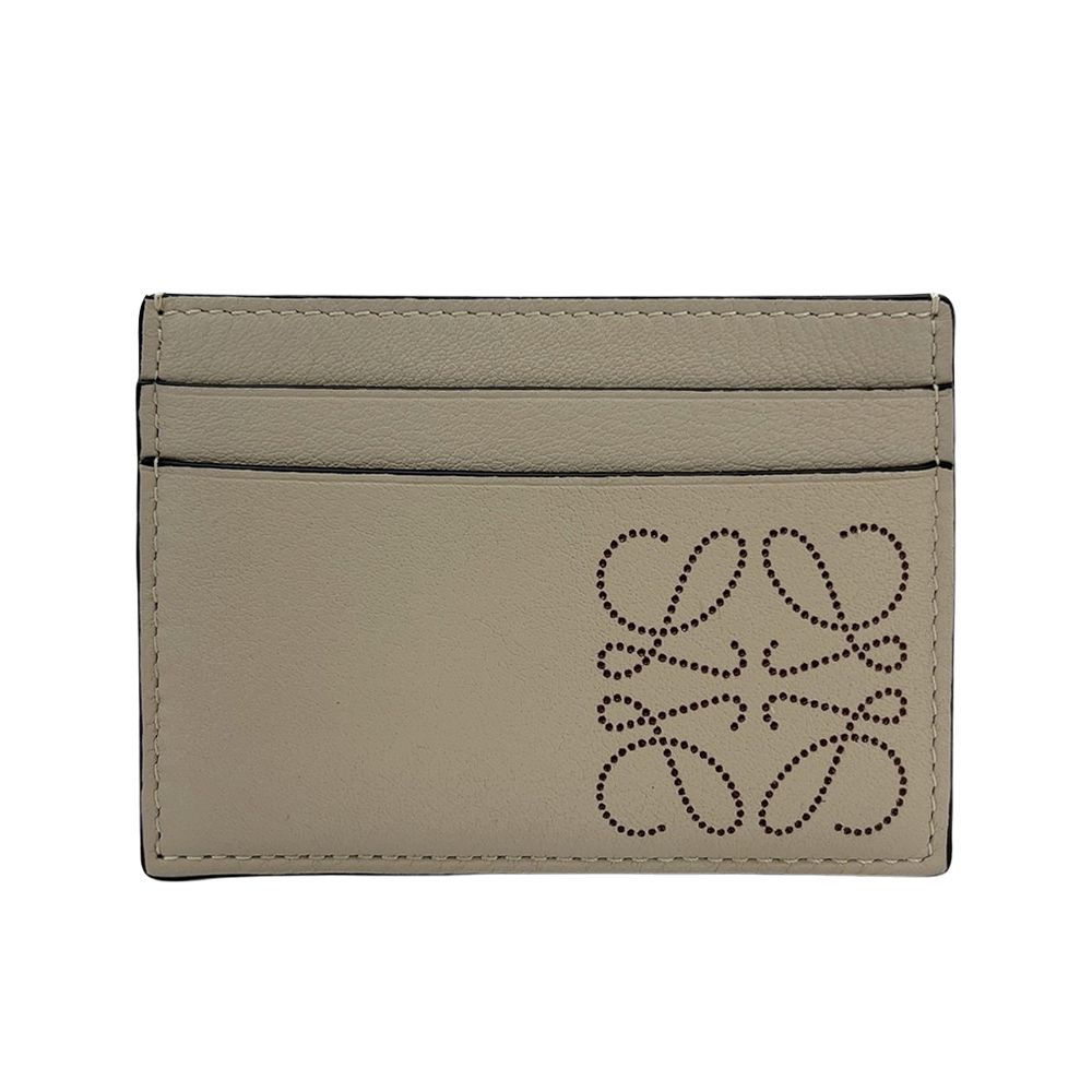 Loewe 品牌logo壓印四卡名片夾（燕麥白） -廠商直送