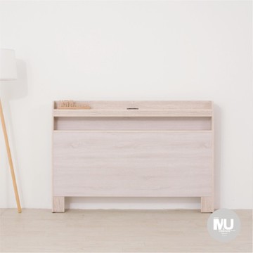 沐家具 mufurniture Hoshino 6尺床頭-附插座/臥室/收納/雙人加大床頭