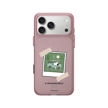 iPhone 17 Pro Max Clear (相機按鈕) 晶醺玫 - 史努比 Snoopy - 拍立得-夏日野營趣