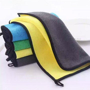 高密度珊瑚絨抹布【黃色-30*30cm】 無紡布 乾濕兩用 擦手巾 多功能抹布 抹布 清潔抹布 車用抹布 廚房抹布 吸水抹布