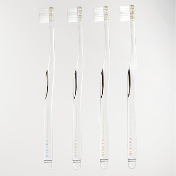 日本製免沾牙膏 奈米礦物牙刷 V型牙醫款 2入優惠組 (4色可選） 黄色x2入