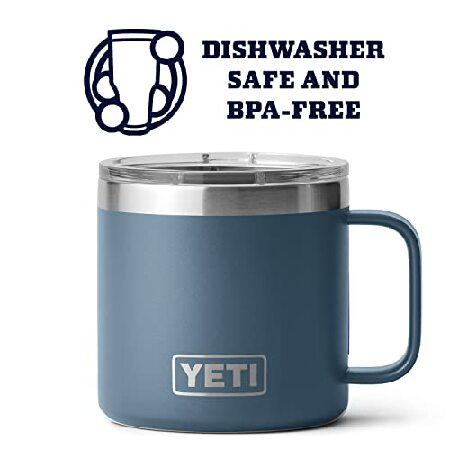 YETI Stainless Steel Rambler Drinking Cup, Vacuum Insulated, with MagSlider Lid, Ounces, Nordic Blue