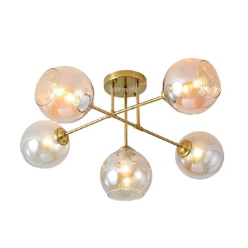 工業風半吸頂燈五燈(BL50723)