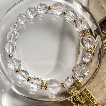 ITS-B630【設計款・白水晶】天然石寶石水晶手鍊手環