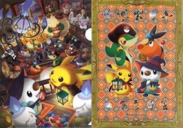 神奇寶貝博物館派對(插圖圖案)A4文件夾精靈寶可夢口袋妖怪中心限定