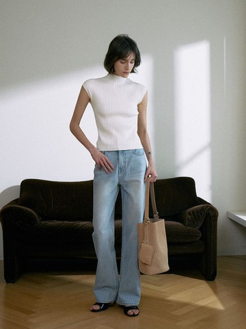 Classic Straight Denim[LMBESPDN3129]-Light Blue