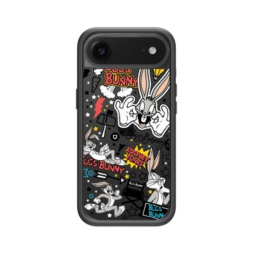 iPhone Air Mod NX -邊框背蓋組合 (相機按鈕) 黑 - 樂一通 Looney Tunes - 搗蛋系列-兔巴哥