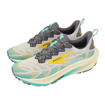 Brooks 越野跑鞋 Ghost Trail 男鞋 米 綠 緩衝 戶外 慢跑鞋 1104751D287