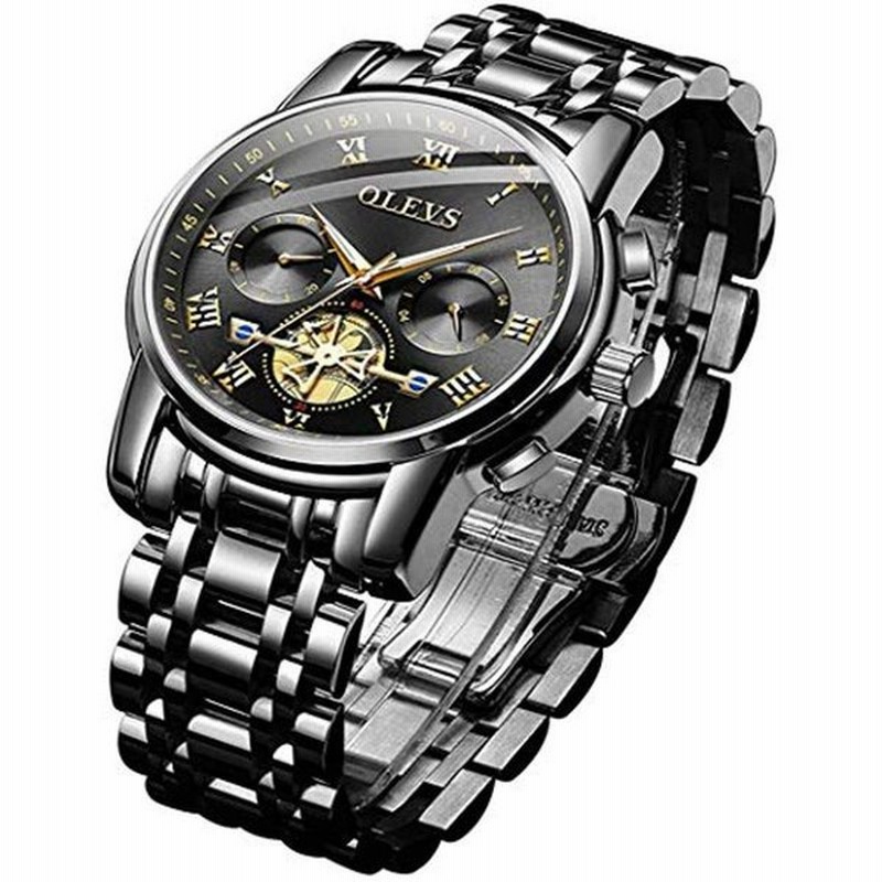 Olevs 時計 メンズ 腕時計 うで時計 男性用 ブラック メタルバンド クォーツムーブメント ファッション 多機能 クロノグラフ ステン 通販 Lineポイント最大0 5 Get Lineショッピング