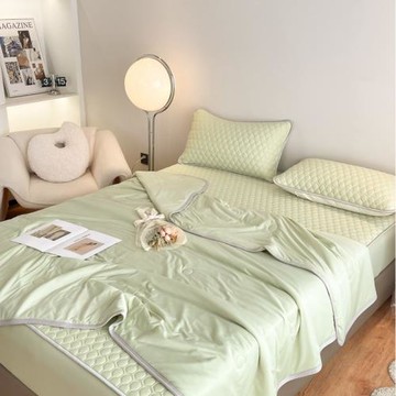 夏季涼感絲床笠款套乳膠涼席三件套宿舍學生單人夏涼被空調軟席子