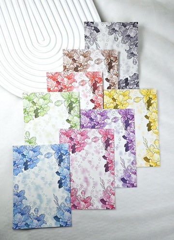 海中花卉美術紙