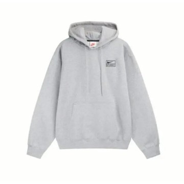 Nike x Stussy Hoodie  Grey 灰色帽Tee 亞版 聯名 保暖 DJ9489-063