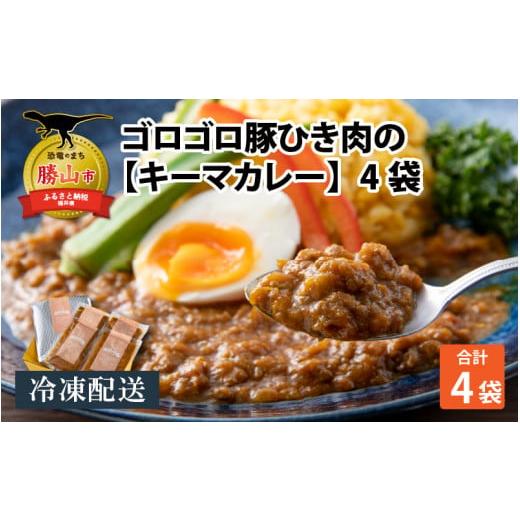 ふるさと納税 福井県 勝山市 ゴロゴロ豚ひき肉のキーマカレー 170g×4パック [A-037022]