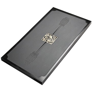 嵌入式整塊烏金石茶盤家用簡約排水茶臺茶桌內嵌式空位面板蓋定制