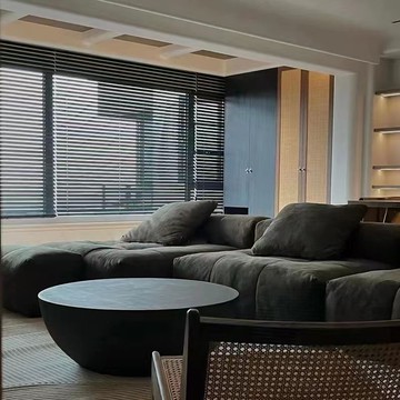 【台灣公司 可打統編】百葉窗簾免打孔書房客廳衛生間臥室遮陽鋁合金防水黑色百葉簾定制 m7182