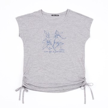 ADISI 女輕量散熱超透氣抑菌消臭抽皺排汗衣 AL2611020 麻灰 (M-2XL)｜吸濕排汗 快乾 防臭 輕量 T恤